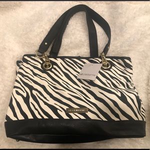 Liz Claiborne Real Fit Tote-Zebra